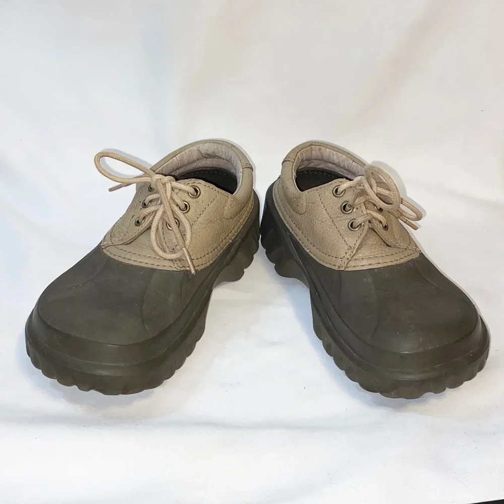 Crocs All Terrain Axle Duck Boots Leather Trim Waterproof‎ Islander M 8 W 9
